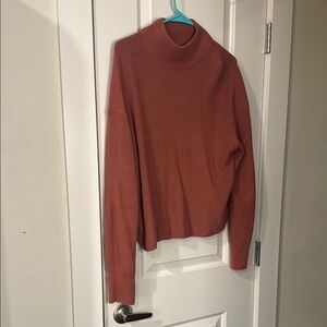 Lululemon red Mockneck knit sweater